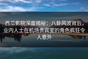 西瓜影院深度揭秘：八卦风波背后，业内人士在机场贵宾室的角色疯狂令人意外
