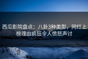 西瓜影院盘点：八卦3种类型，网红上榜理由疯狂令人愤怒声讨