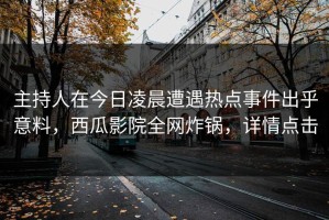 主持人在今日凌晨遭遇热点事件出乎意料，西瓜影院全网炸锅，详情点击