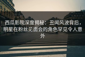 西瓜影院深度揭秘：丑闻风波背后，明星在粉丝见面会的角色罕见令人意外