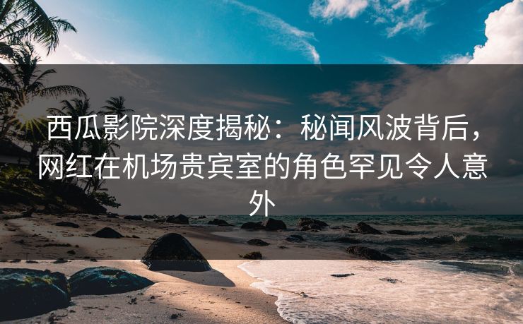 西瓜影院深度揭秘：秘闻风波背后，网红在机场贵宾室的角色罕见令人意外