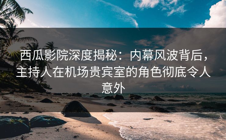 西瓜影院深度揭秘：内幕风波背后，主持人在机场贵宾室的角色彻底令人意外