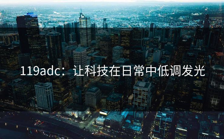 119adc：让科技在日常中低调发光